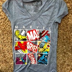 #217 EUC Marvel Characters Graphic Tee - Women's Size Small